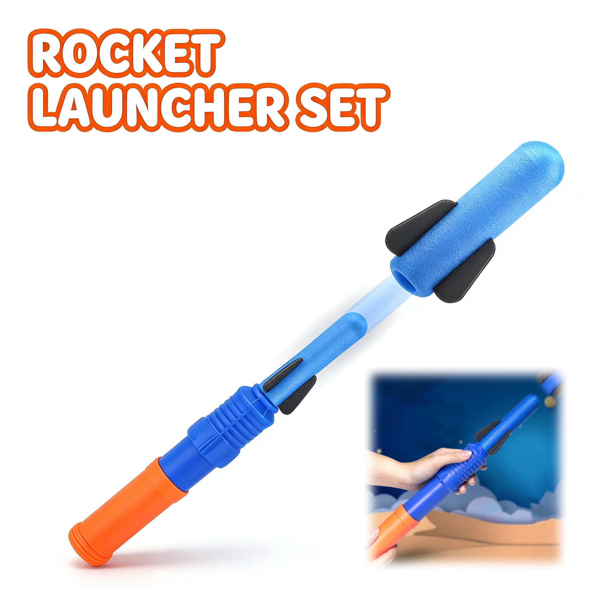 Games Garden Party - 3/7pcs Funny Hand-Propelled Rocket Launcher Toy