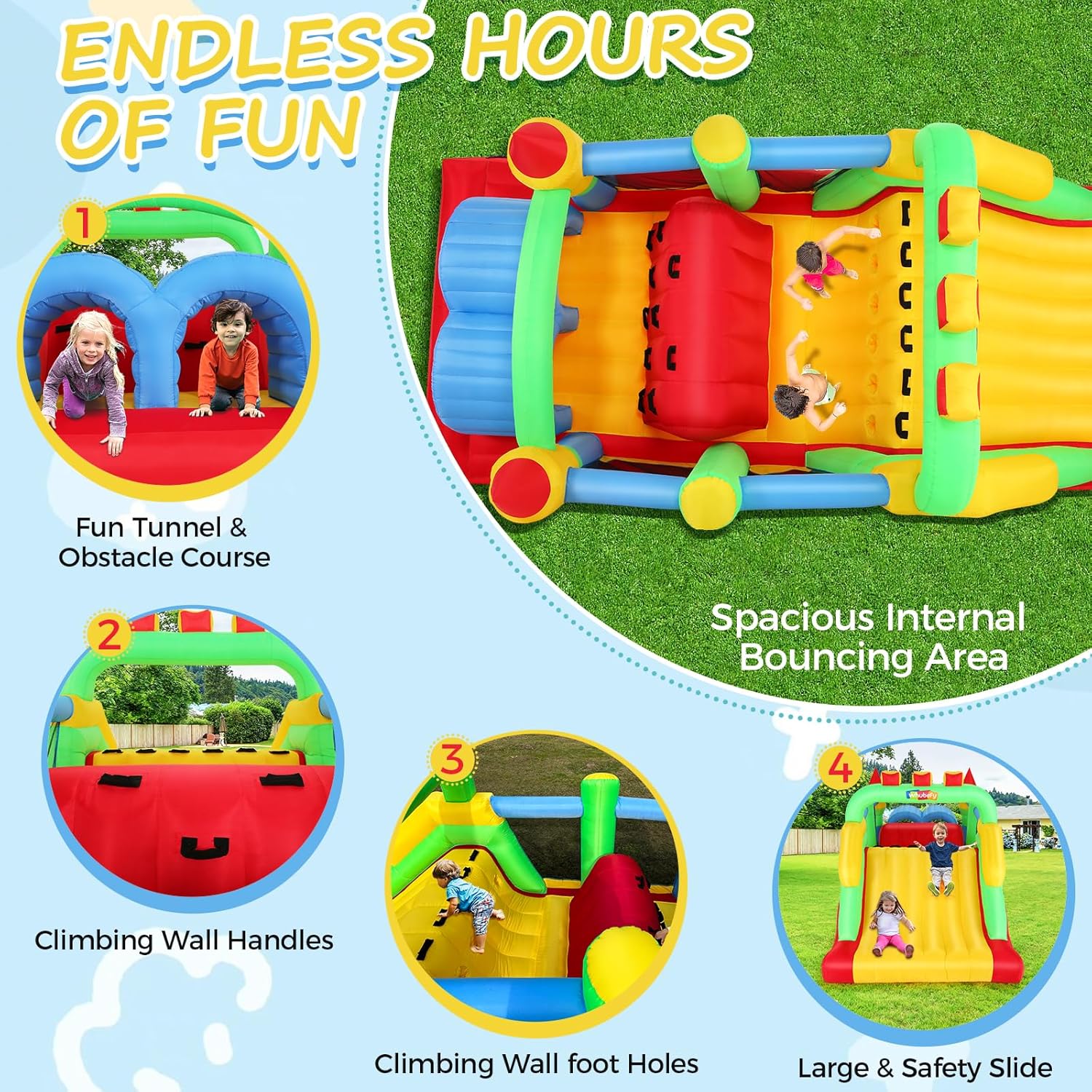 18 x 8.2FT Inflatable Obstacle - مراجعة Kids Party Games وسعره