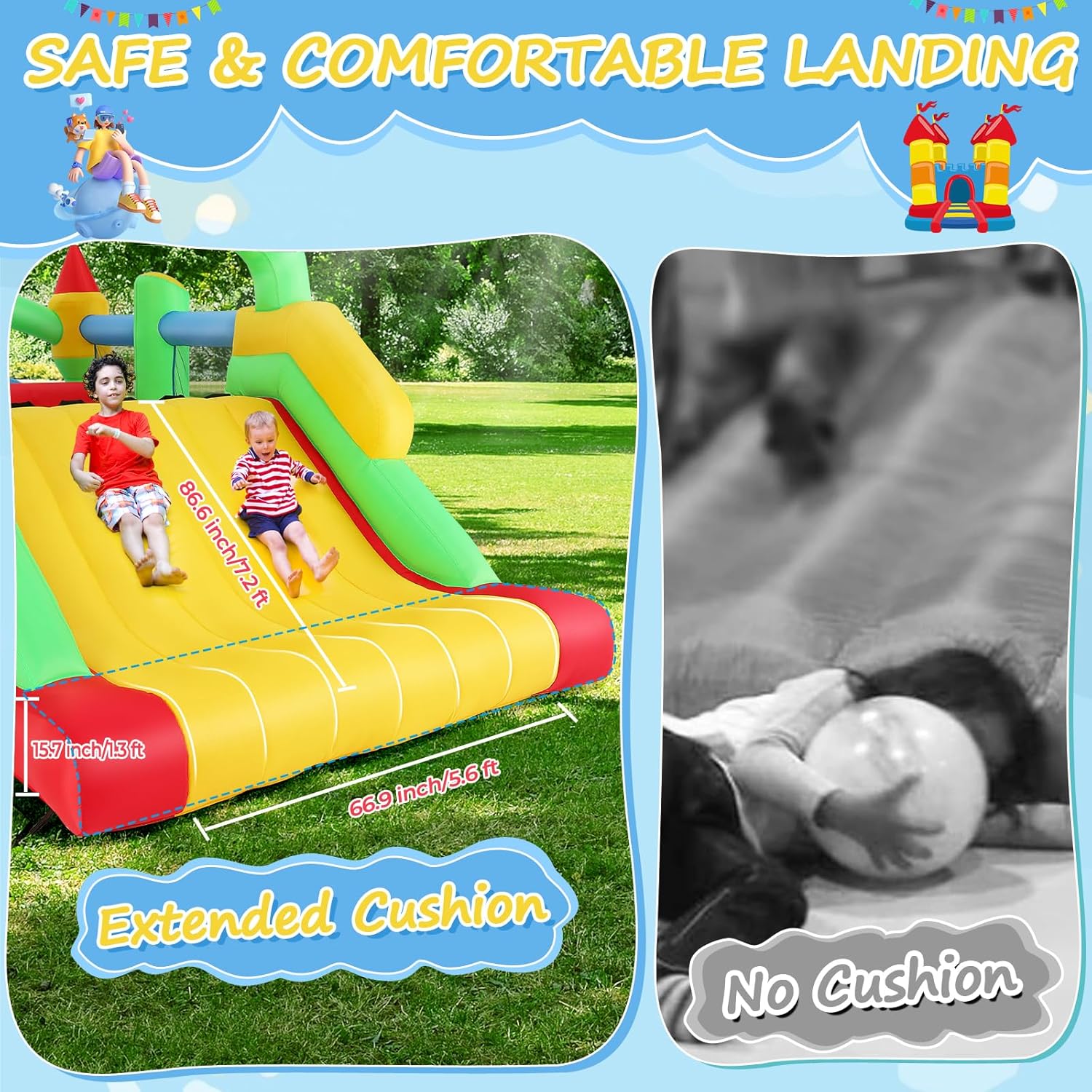 18 x 8.2FT Inflatable Obstacle - مراجعة Kids Party Games وسعره