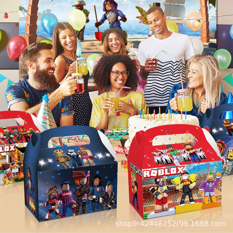 12Pcs/Set Roblox Theme Game Bi - مراجعة Party Games In Roblox وسعره