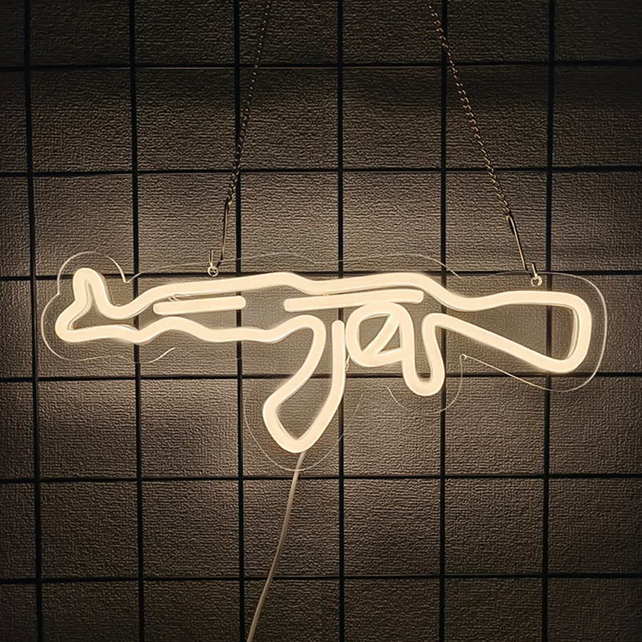 Gun Series Neon Sign For Wall  - مراجعة Party Games Best وسعره