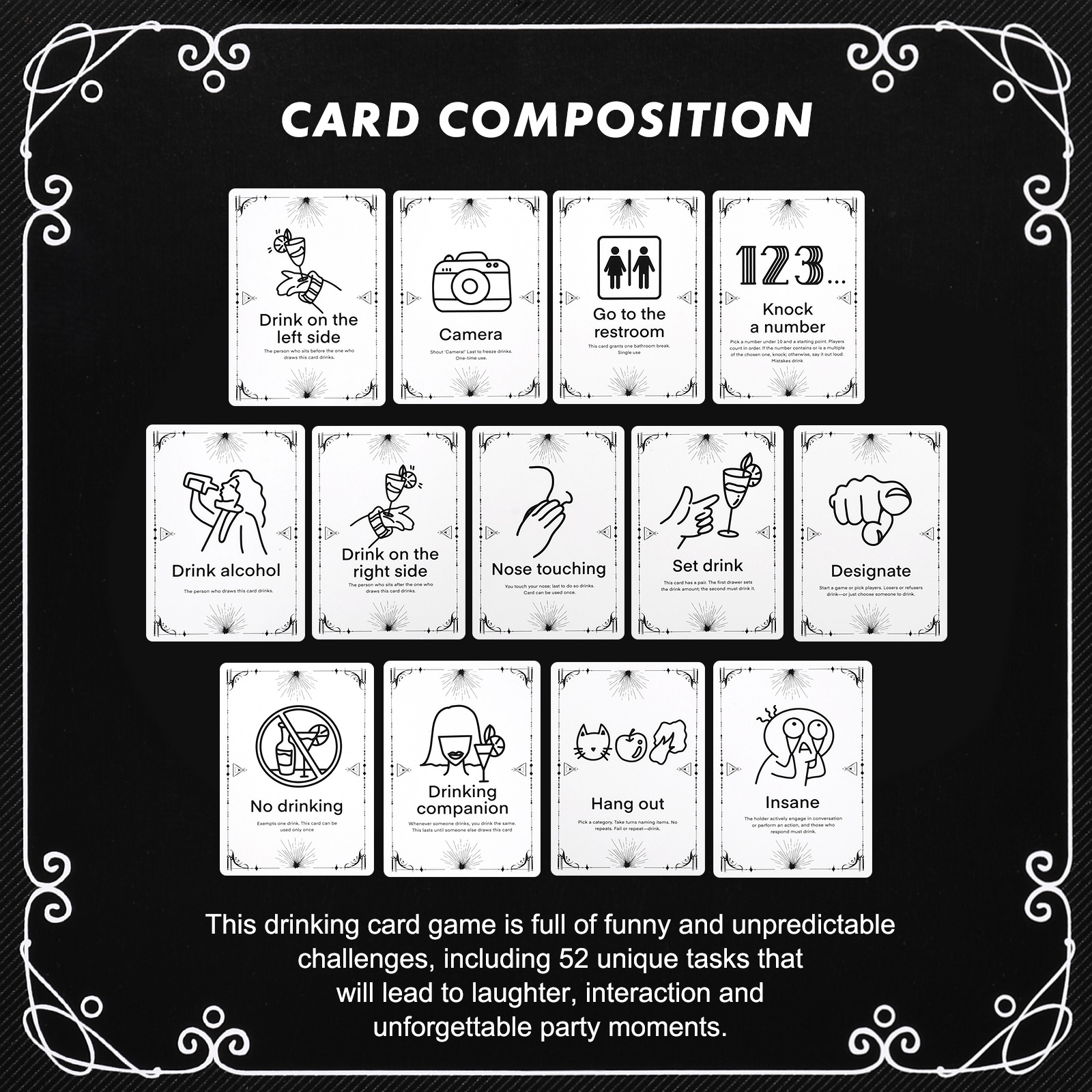 Adult Drinking Game Cards – 52 - مراجعة Party Games App وسعره
