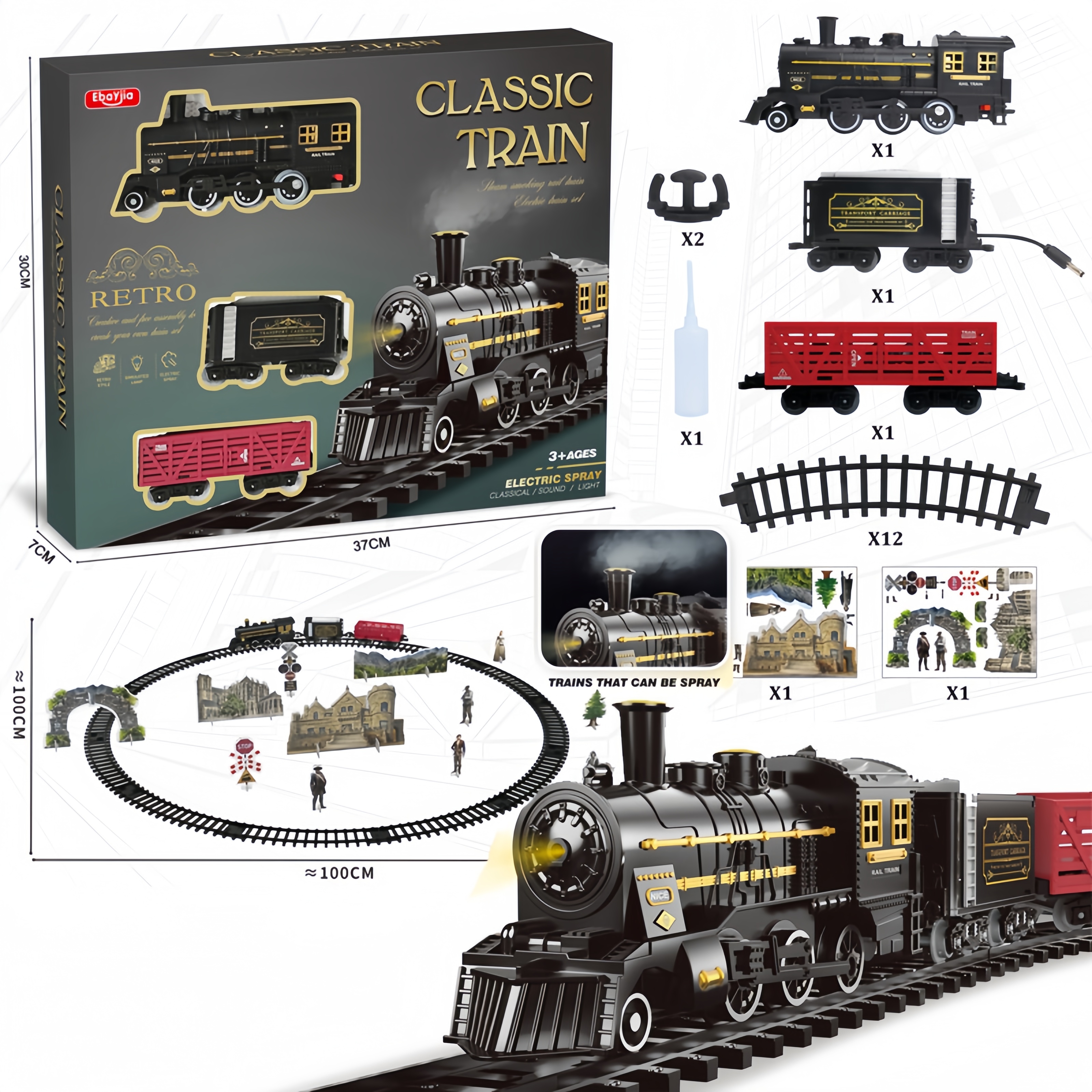 Kids Electric Steam Alloy Trai - مراجعة Party Games Steam وسعره