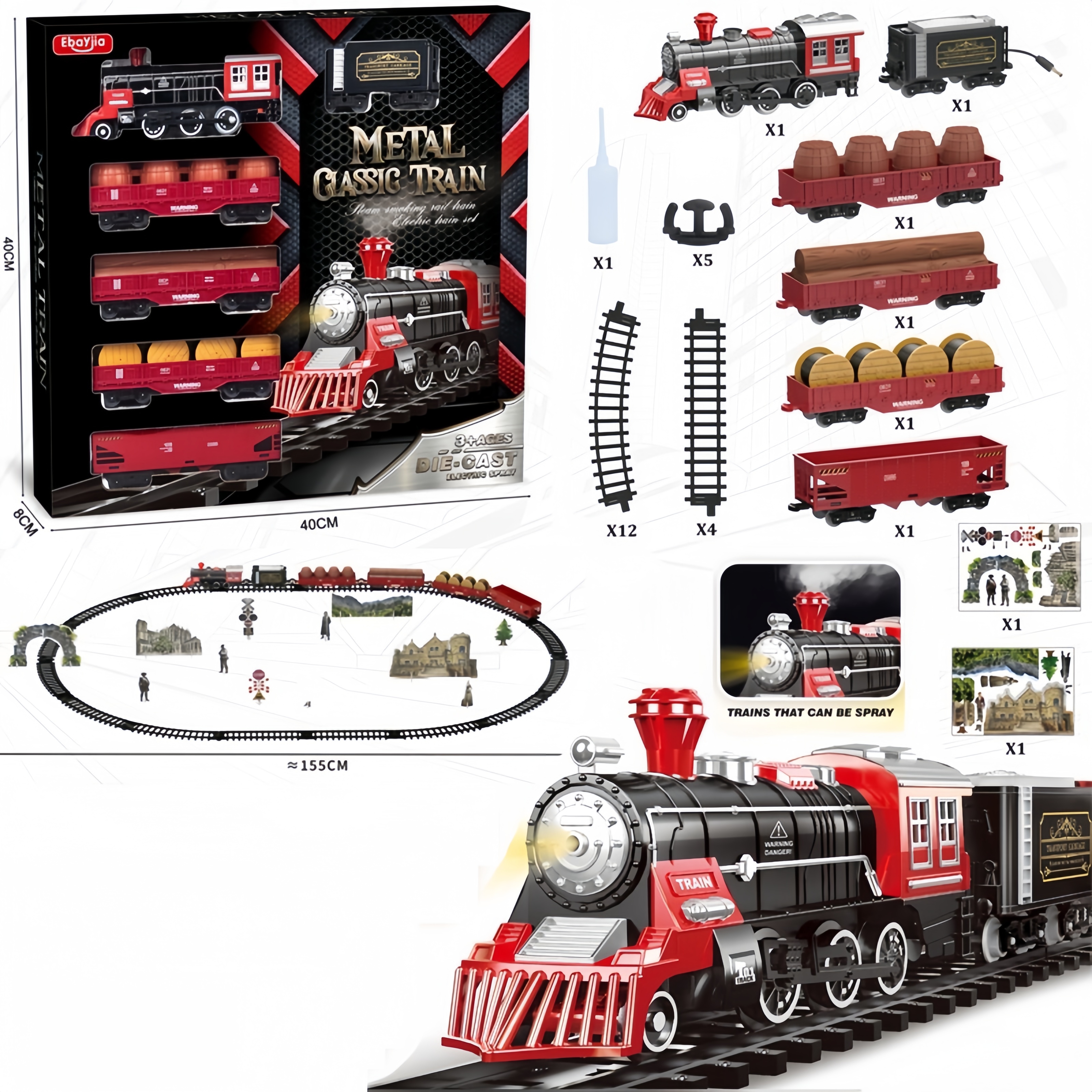 Kids Electric Steam Alloy Trai - مراجعة Party Games Steam وسعره