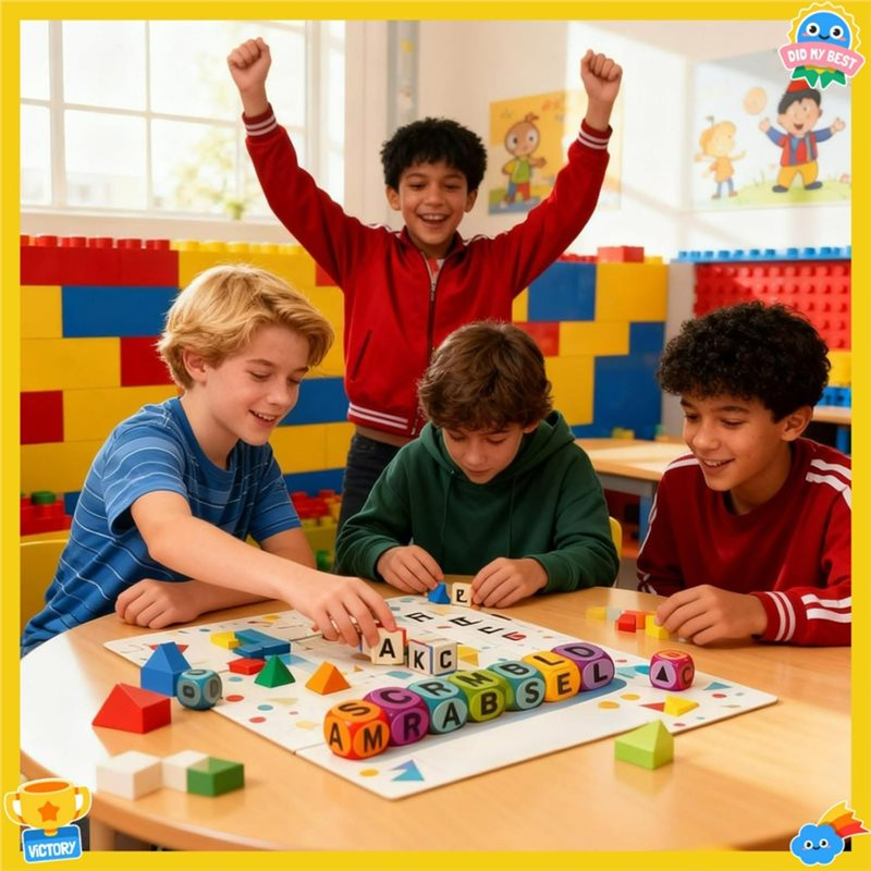 Best-Scrambled Dice Word Game  - مراجعة Party Games Best وسعره